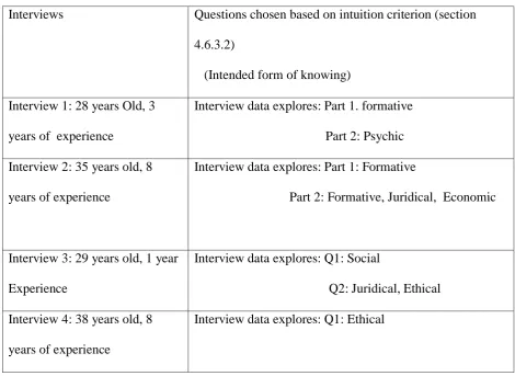 Figure 8: Preliminary Analysis Interviews 