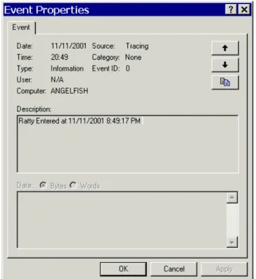 Figure 10. Viewing event information in the Windows Event Log. 
