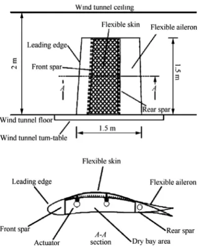 Fig. 1Layout and position of morphing skin on aircraft wing.