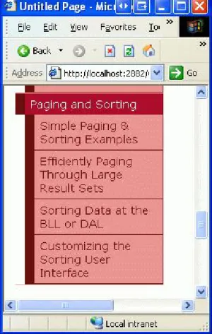 Figure 3: Update the Site Map to Include the New ASP.NET Pages 