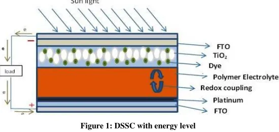 Figure 1: DSSC with energy level