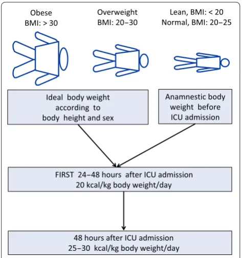 Figure 1. Actual body weight is usually artifi cially increased by the expansion of body water (i.e., fl uid administration, stress-related water retention)