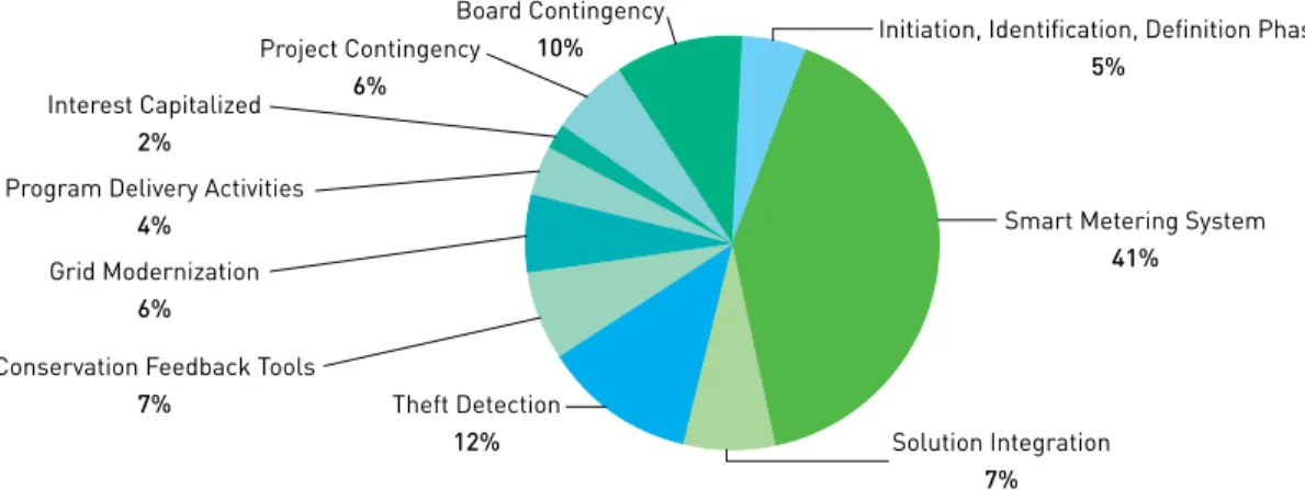 FIGURE 1: BUdGET COMPONENTS BY PERCENTAGE WITh SPECIFIC FOCUS ON ThE IMPLEMENTATION PhASE Program Costs