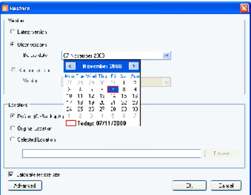 Figure 32: Easy date selection 