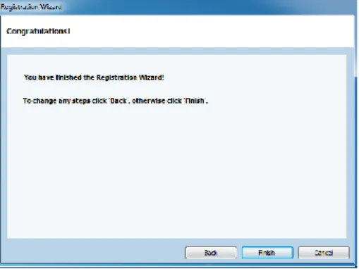 Figure 8: End of Registration Wizard 