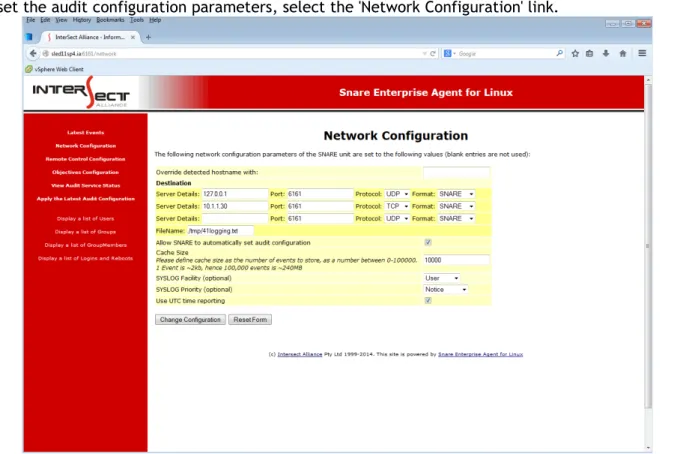 Figure 2: Configure the network settings