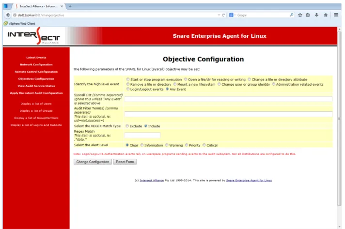 Figure 5: Adding/Modifying a Syscall Objective
