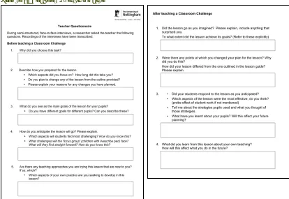 Figure 6: Teacher questionnaire