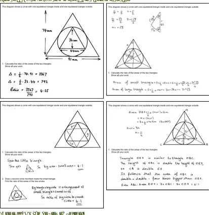 Figure 1: Multiple solution methods for a geometry task