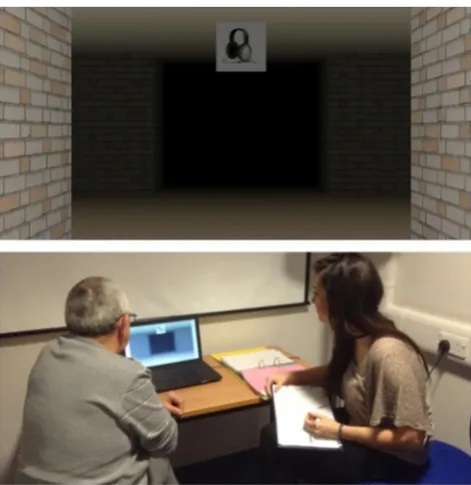 Fig. 1 The top image shows the viewpoint of one of the routes usedduring the training phase