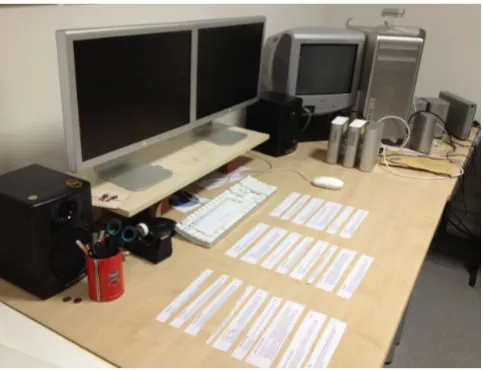 Figure 30: Video editing suite, editing on paper 