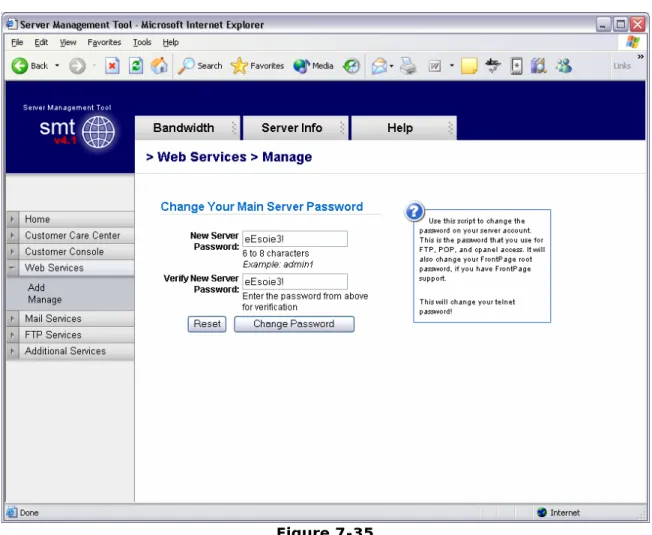 Figure 7-35  Manage mSQL Server 