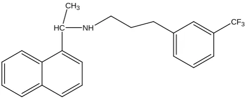 Fig. 01: Chemical Structure of Cinacalcet. 