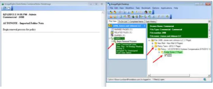 Figure 9: Locked task in a Policy folder 