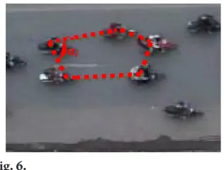 Fig. 6. Influence Spaces Defined for Motorcycles and Cars