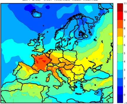 Fig. 1. Change in the annual maximum air temperature (°C) 