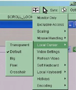 Figure 4-6    Remote Console Options Menu:Cursor 