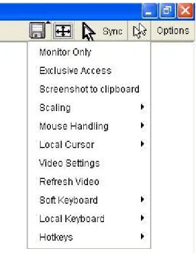 Figure 5-6. Remote Console Options Menu   