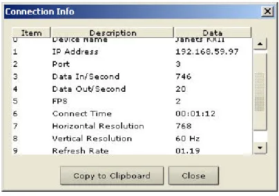 Figure 16: Connection Info 