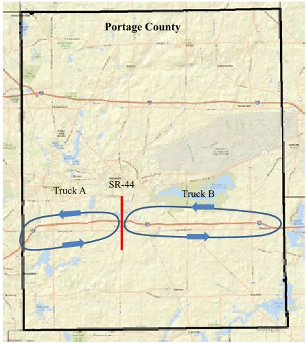 Fig. 1.Location of Study Zone and Truck Maintenance Zones