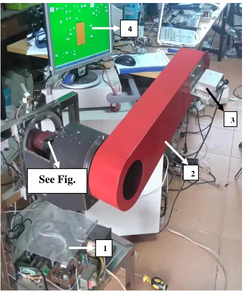 Fig. 3. Industrial robot arm’s and hardware implementation 