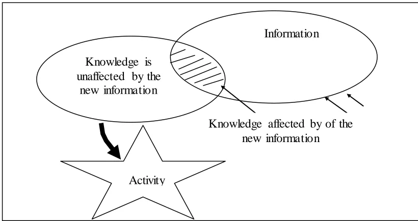 Figure 2. 1 The relationship between knowledge and information (Source: Devinney, 1997)