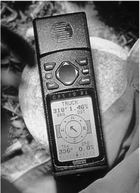 Fig 1.  A hand-held 12-channel GPS receiver.