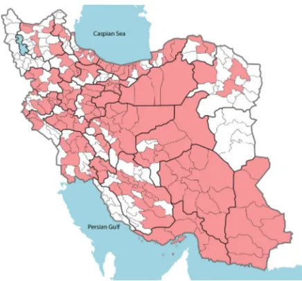 Fig. 1. Presentation of the Location of the Case-Study Regions in Iran