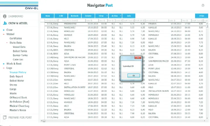 Fig. 4. User Interface for Submitting a Pre-Arrival Report as an eMar XML Web Service