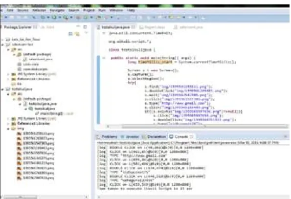 Figure 4 Sikuli Test Case Execution 