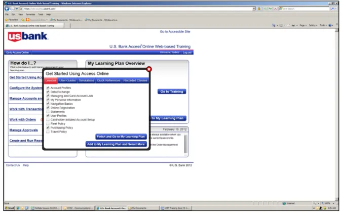 Figure 4 displays the first module, Get Started Using Access Online. 
