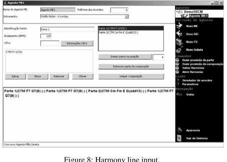 Figure 8: Harmony line input. 