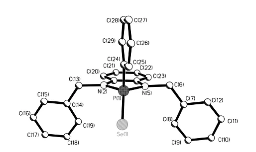 Figure 1. The X-ray structure of 2a illustrating the dimer pair H bonding. The additional "a" letter in the Se1a label indicates that this atom is at (1-x,1-y,2-z)