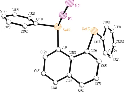 Figure 5 The molecular structure of the neutral C.-T. „spoke‟ adduct 4. 