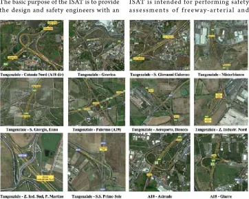 Fig. 1.  The Interchanges Sample on the Tangenziale Ovest and Highway A18