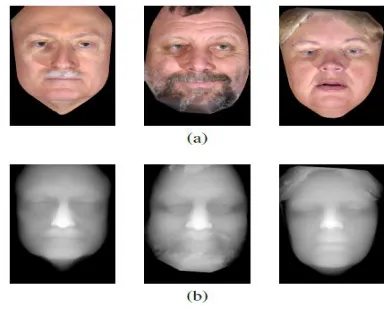 Fig. 2 (a) color, and (b) range images of the Texas 3D Face  Recognition Database[3] 