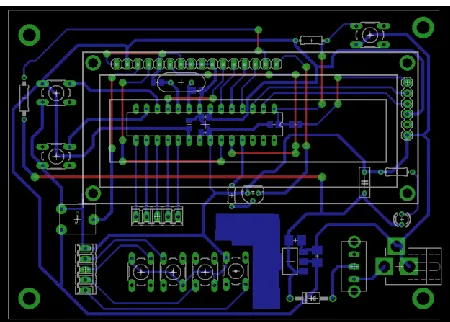 Figure 7. Fabricated microcontroller and display unit 
