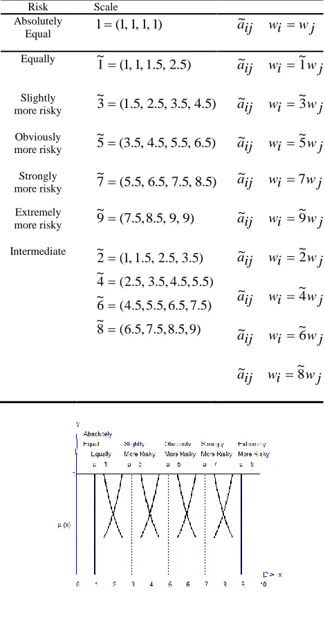 Figure 1 Generalized exponential membership functions employed in FAHP 