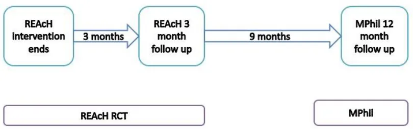 Figure 3.1 The REAcH and follow-up studies 