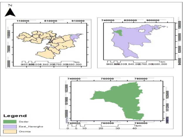 Figure 1. Map of the study area 2.1.1  Secondary data 