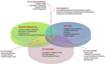 Figure 2.1. Triple Bottom Line (Mann, 2009) 