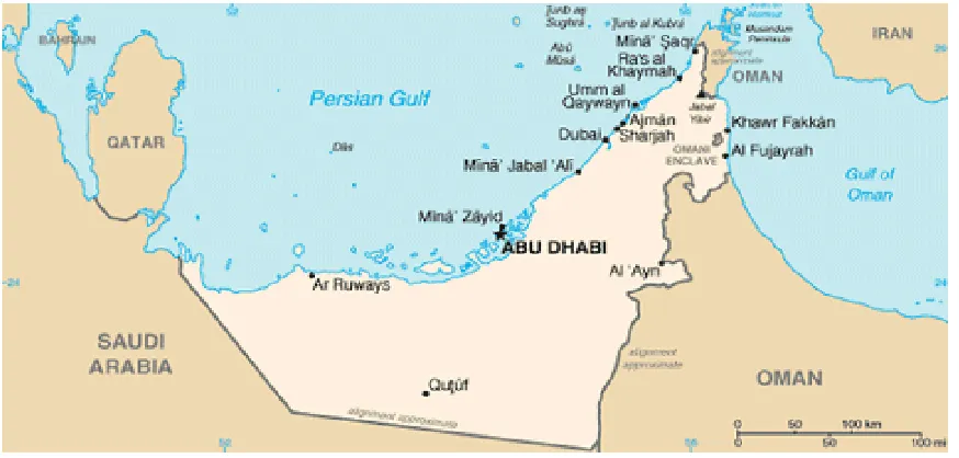Figure - 3.2: Map of Dubai 