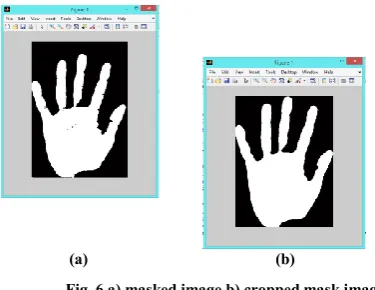 Fig. 6 a) masked image b) cropped mask image 