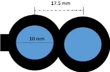 Figure 4.1  Dimensions of dual-surface electrode 