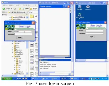 Fig. 7 user login screen 