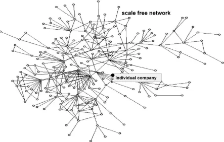 Figure 12: Scale Free Network Perspective  (Wuchty, 2001, p. 1698) 