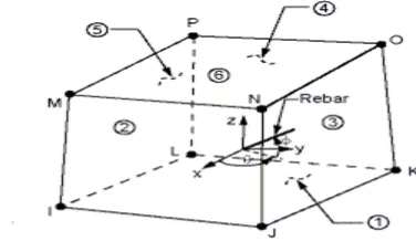 Figure 3:  A link 8 Element for Reinforcement 