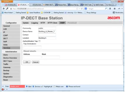 Figure 7. Configure SNMP Settings 1 Select Services > SNMP