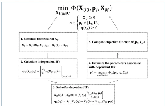 Figure S1 Flowchart of integrated flux parameter estimation (IFPE) with unmeasured concentrations