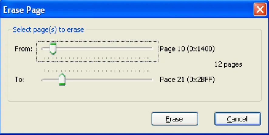 Figure 9: Erase Page Dialog 